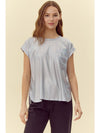 LIbby Short Sleeve Metallic Top