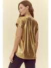 LIbby Short Sleeve Metallic Top