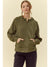 Legend Textured Half Zip Hoodie - Olive