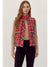 Fireside Plaid Puffer Vest - Red