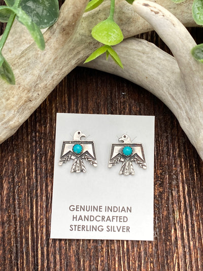 Lexie Thunderbird Sterling & Turquoise Post Earrings