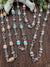 Glendale Sterling Link Inlaid Barrel Bead Necklace - 24"