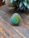 Ava Sterling Roped Oval Turquoise Ring