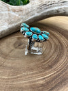 Claudia Half Cluster Sterling Adjustable Ring