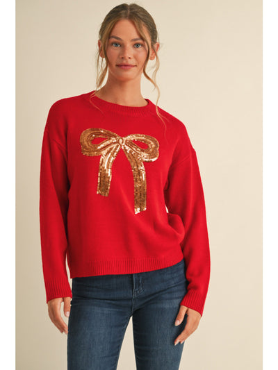 Mia Sequin Bow Sweater