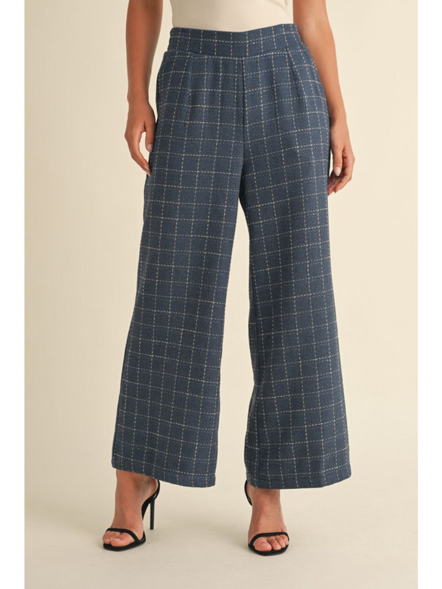 Red Tweed Check Pants