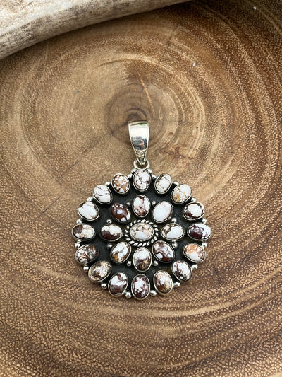 Virginia Sterling Cluster Medallion Pendant