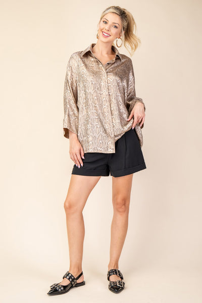 Slither Collar Oversize Shirt