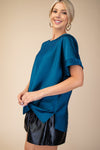 Gina Dolman Sleeve Satin Blouse