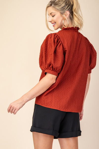 Katie V-Neck Puff Sleeve Top