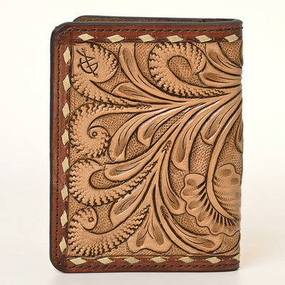 Leather Tooled Snap Wallet