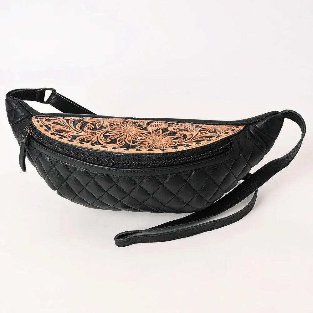 Kinsley Tooled and Quilted Leather Bum Bag