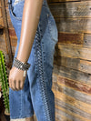 Judy Blue HW Braided Crop Wide Leg