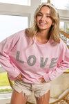 Glitter LOVE Patch Sweatshirt