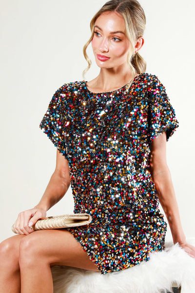 Multi Color Sequin Dress