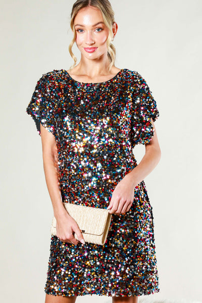 Multi Color Sequin Dress