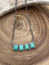 Destiny 4 Stone Bar Turquoise Necklace