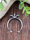 Floyer Burst Stamped Sterling Naja Shepherd's Hook Pendant - 2.25"