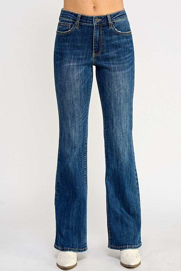 Mid Rise Skinny Boot Cut with Stretch