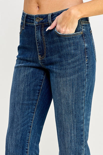 Mid Rise Skinny Boot Cut with Stretch