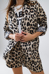 Lola Leopard Print Relaxed Long Sleeve Shirt