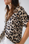 Lola Leopard Print Relaxed Short Sleeve