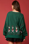 Christmas Soliders Sequin Oversized Sweatshirt