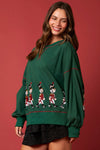 Christmas Soliders Sequin Oversized Sweatshirt