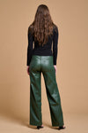 Olive Stretchy Wide Leg Jean