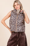 Leopard Puffer Vest