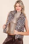 Leopard Puffer Vest