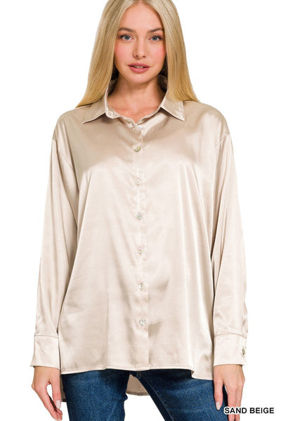 Satin Button Down Shirts