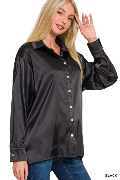 Satin Button Down Shirts