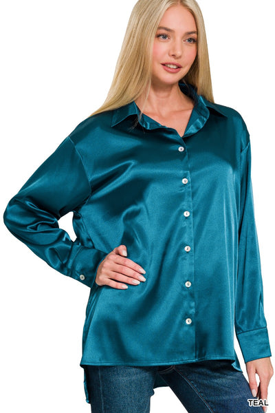 Satin Button Down Shirts