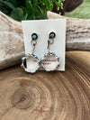 Petite Zuni Dot Open Frame Earrings