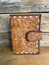 Leather Tooled Snap Wallet