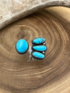 Lady Bird 4 Stone Turquoise Cuff Ring - Adjustable