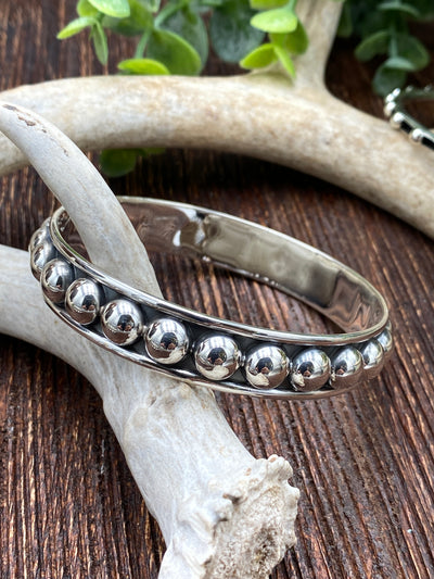 Renegade Sterling Dark Background Ball Bracelet