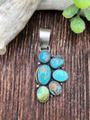 Sun Valley Turquoise Cluster Half Circle Pendant