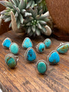 Ava Sterling Roped Oval Turquoise Ring