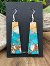 Ameillia Sterling Orange Dream Slab Earrings