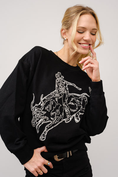 Bull Rider Embordered Sweatshirt