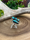 Lady Bird 4 Stone Turquoise Cuff Ring - Adjustable