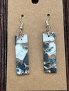 Vestibule Sterling White Buffalo Bronze Mix Slab Earrings