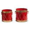 Metal Drum Containers - Set of 2