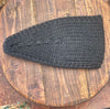 Rhinestone USA Knitted Headband With Button - Black