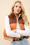 Trina Reversible Cropped Puffer Vest