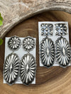 Emma Sterling Silver Concho Earrings