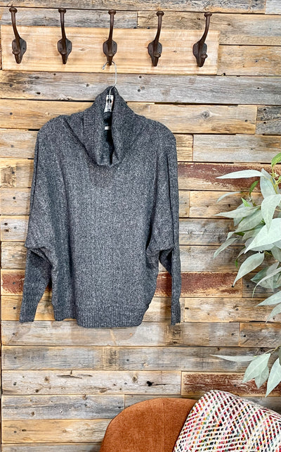 Fireside Charcoal Cowl Neck Sweater