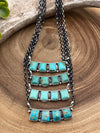 Destiny 4 Stone Bar Turquoise Necklace